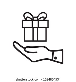 gift icon vector symbol template