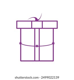 Gift icon vector template illustration logo design