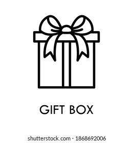 Gift icon vector. Trendy flat design style on white background.