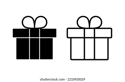 Gift icon vector for web and mobile app. gift sign and symbol. birthday gift