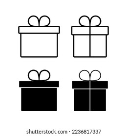 Gift icon vector for web and mobile app. gift sign and symbol. birthday gift