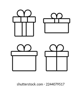 Gift icon vector for web and mobile app. gift sign and symbol. birthday gift