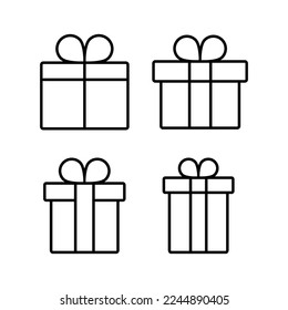 Gift icon vector for web and mobile app. gift sign and symbol. birthday gift