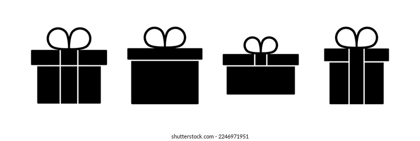 Gift icon vector for web and mobile app. gift sign and symbol. birthday gift