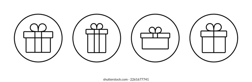Gift icon vector for web and mobile app. gift sign and symbol. birthday gift