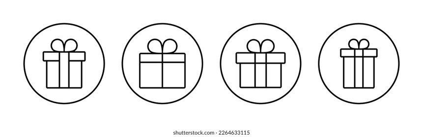 Gift icon vector for web and mobile app. gift sign and symbol. birthday gift