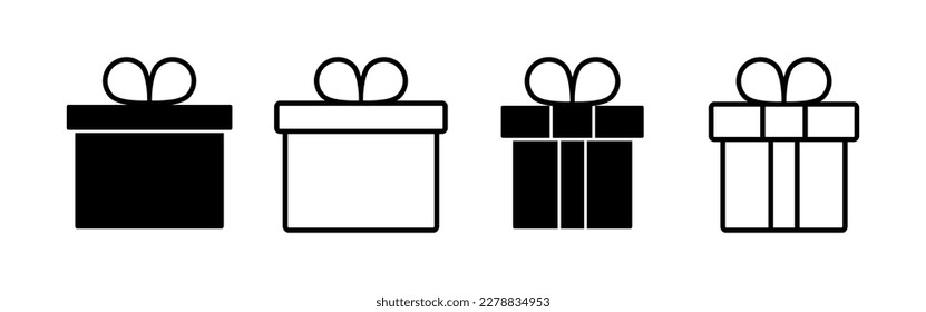 Gift icon vector for web and mobile app. gift sign and symbol. birthday gift