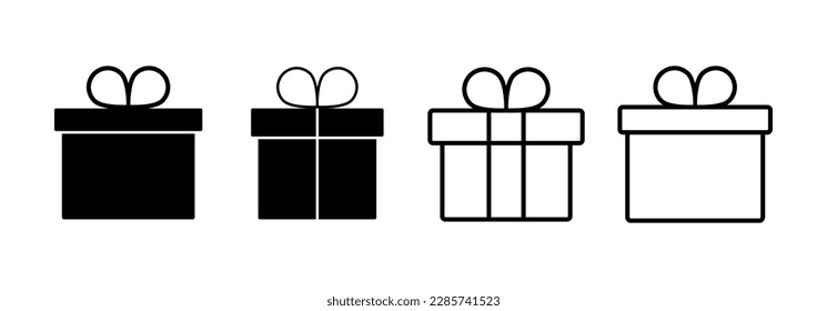 Gift icon vector for web and mobile app. gift sign and symbol. birthday gift