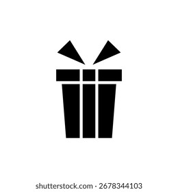 Vetor de ícone de presente para aplicativo móvel e Web. símbolo e sinal de presente. presente de aniversário