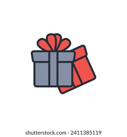Geschenksymbol. vector.Editable stroke.linear style sign for use web design,logo.Symbol illustration.
