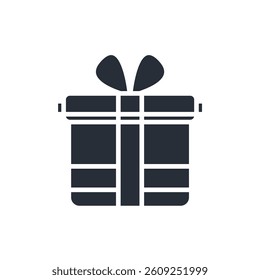 gift icon. vector.Editable stroke.linear style sign for use web design,logo.Symbol illustration.