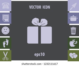 Gift icon, web design element