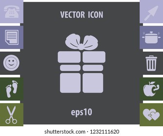 Gift icon, web design element