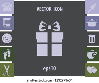 Gift icon, web design element