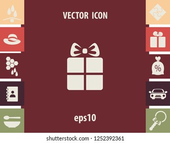 Gift icon, web design element