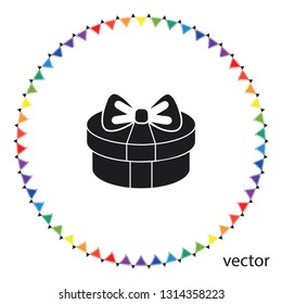 Gift icon, web design element