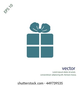 Gift icon, web design element