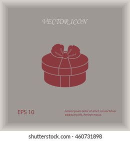 Gift icon, web design element