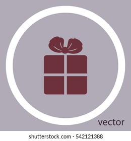 Gift icon, web design element
