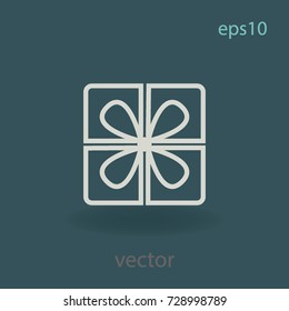 Gift icon, web design element