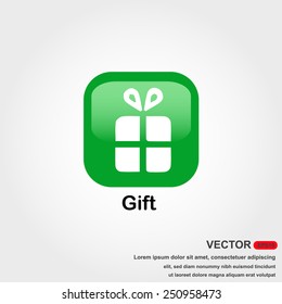 gift icon with white background