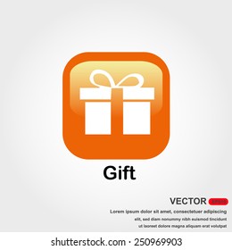 gift icon with white background