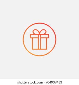 Gift icon.gradient illustration isolated vector sign symbol