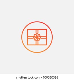 Gift icon.gradient illustration isolated vector sign symbol