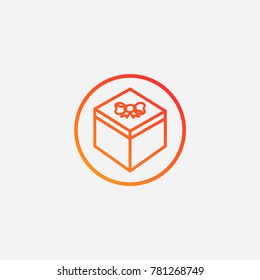 Gift icon.gradient illustration isolated vector sign symbol