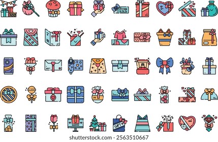 Gift icons High-Quality Vector Icons Collection with Editable Stroke. Ideal for Professional and Creative Projects.