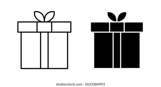 Gift icons on white background for web