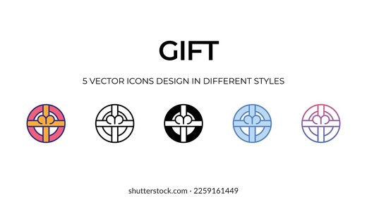 gift Icons Set vector Illustration.