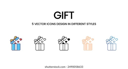 GIFT icons set vector illustration. vector stock