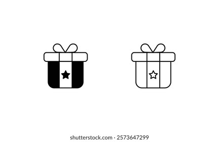Gift icons set vector stock illustration