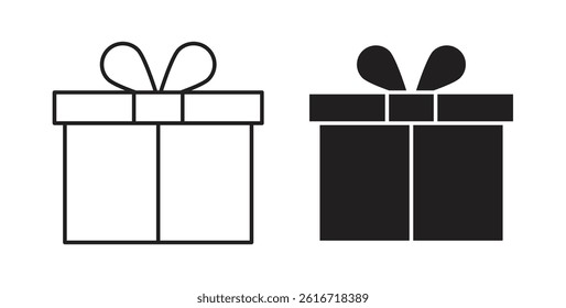 Gift icons set for website design