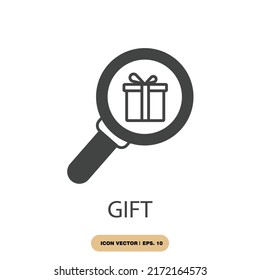 gift icons  symbol vector elements for infographic web