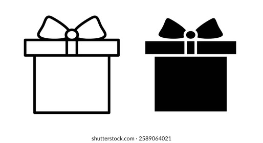 Gift icons thin line illustrations designs