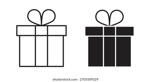 Iconos del regalo para el Diseño web del uso, ilustración del logotipo.