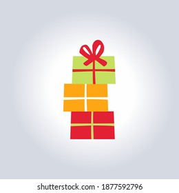 Iconos de regalo. Icono de Ilustración de Diseño del Vector. Aislado sobre fondo blanco. Diseño Gráfico Editable Para Su Diseño, Colección De Iconos Planos, Resumen de la moderna ilustración vectorial contemporánea.