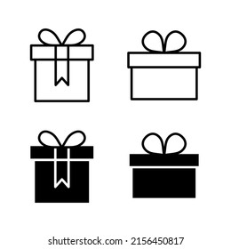 Gift icons vector. gift sign and symbol. birthday gift