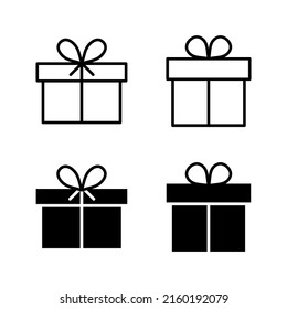 Gift icons vector. gift sign and symbol. birthday gift