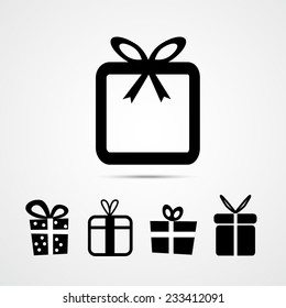 Gift Icons. Xmas holidays