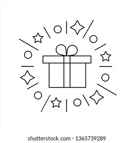 gift icon,vector best line icon.