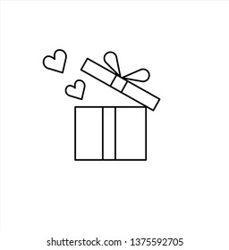 gift icon,vector best line icon.