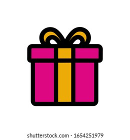 Gift icon,vector illustration. Flat design style. vector gift icon illustration isolated on White background, gift icon Eps10. gift icons graphic design vector symbols.
