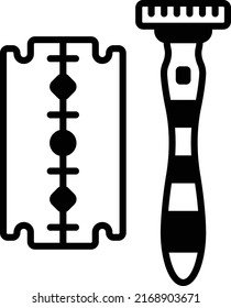 Gift Idea for Difficult Dad Vector Icon Design, Happy Fathers Day Symbol, Dads Gift Elements Sign, Parents Day Stock illustration, Barber Razors Kit for Men Concept