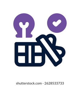 gift idea duotone icon. Sleek and modern vector icon for websites, mobile apps, marketing materials, and corporate design. Fully scalable and ready to use.