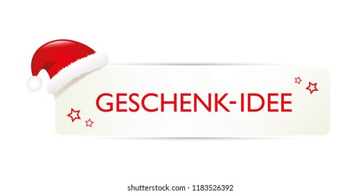 gift idea typography on a white shopping label for christmas vector illustration EPS10