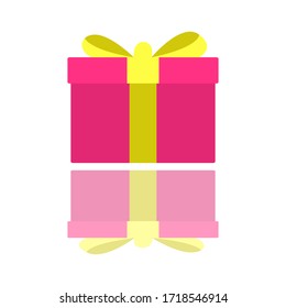 Icono de ilustración de regalo vectorial en fondo blanco
