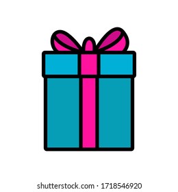 Gift illustration icon vector on white background